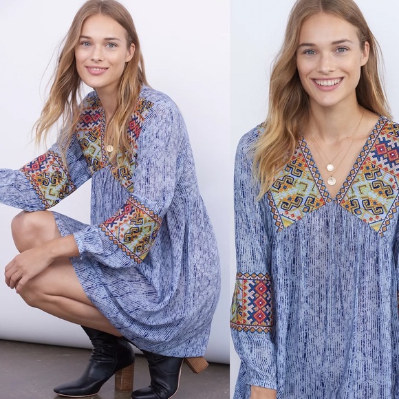 NWT Anthropologie Linne Embroidered Tunic Dress - Picture 7 of 13